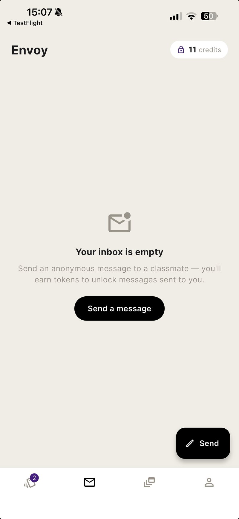SEEK Envoy inbox with the token economy
